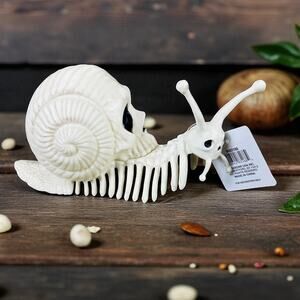 9" SNAIL SKELETON & SKULL SPOOKY BONEZ DEAD ANIMAL PROP DECORATION NEW